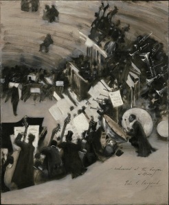"Rehearsal of the Pasdeloup Orchestra at the Cirque D'Hiver" 1879-80 Oil on Canvas